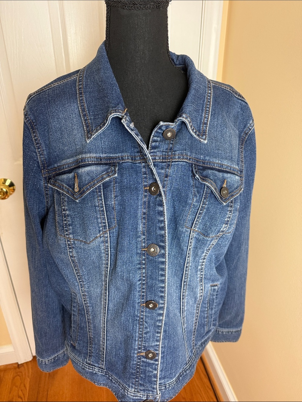 Style & Co. Classic Blue Denim Jacket with Button Front